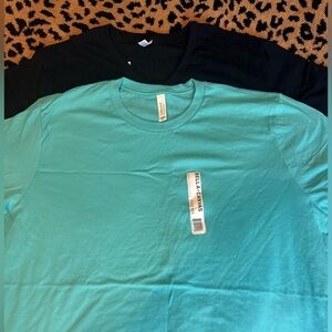 New Set of Bella Canvas Tee - Black and Aqua